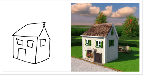AI generated image of a country cottage