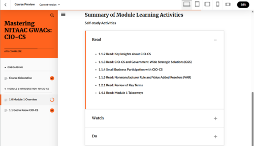The use of accordions in Articulate Rise